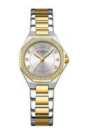 Picture of CURREN 9100 Elegant Fashion Stainless Steel Ladies Watch-Gold White