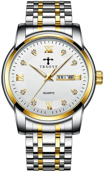 Picture of Trsoye 838 Stainless steel Men’s Luxury Watches – Silver Gold & White