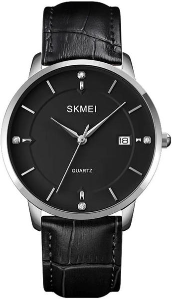 Picture of SKMEI 1801 Stainless Steel Leather Quartz Men’s watch- Black