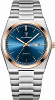 Picture of POEDAGAR 930 Business Luminous Stainless Steel Quartz Men’s Watch- Silver Blue & Rose Gold