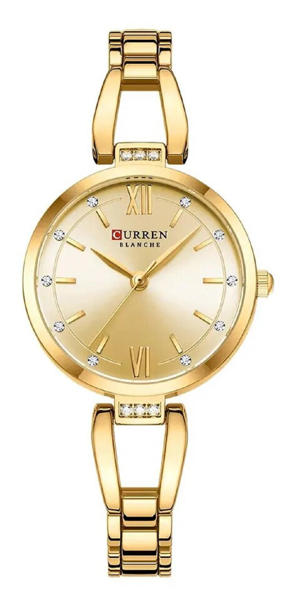 Picture of CURREN 9092 Elegant Stainless Steel Classic Women Quartz Watch- Gold
