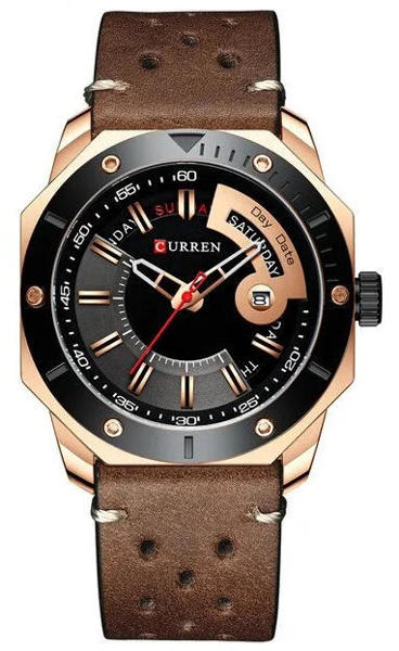 Picture of Curren 8344 Leather Watch for Men - Brown