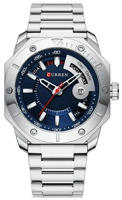 Picture of Curren 8344 Stainless Steel Watch for Men - Silver & Blue