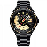 Picture of Curren 8345 Stainless Steel Watch for Men - Gold & Black