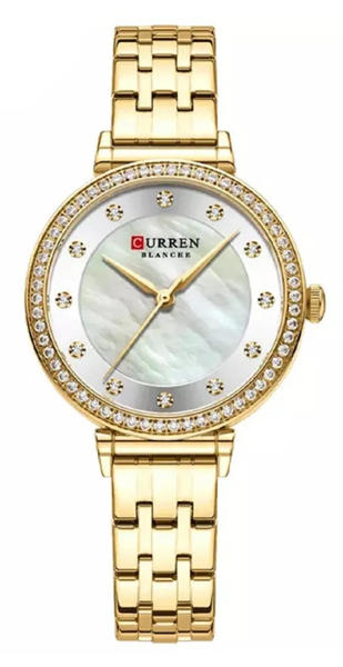 Picture of CURREN 9087 Watches for Women – Gold & White