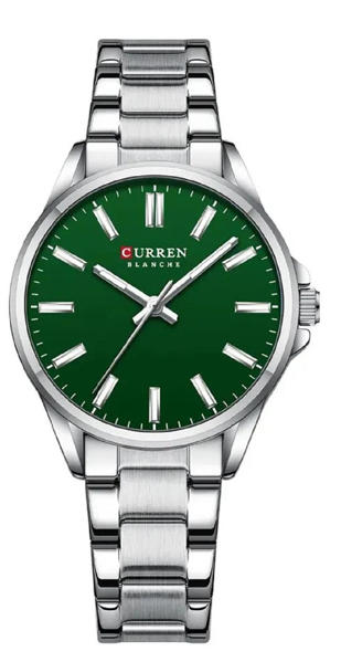 Picture of CURREN 9090 Watches for Women – Silver & Green