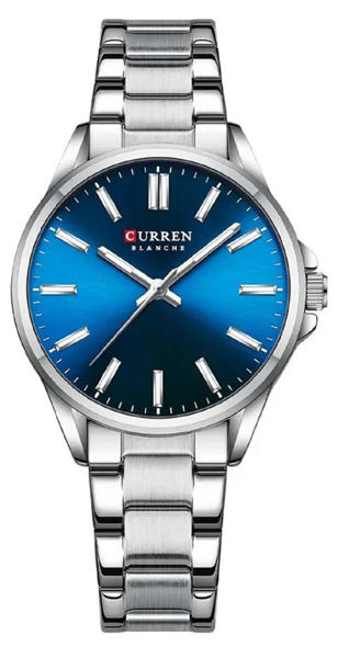 Picture of CURREN 9090 Watches for Women – Silver & Blue
