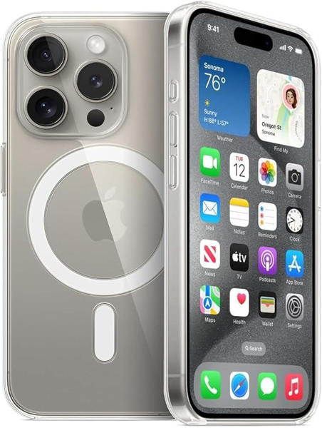Picture of AnkeriPhone 15 Pro Clear Magnetic Phone Case
