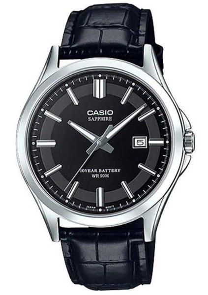 Picture of Casio MTS-100L-1AV Enticer Sapphire Date Black Leather Belt Men’s Watch