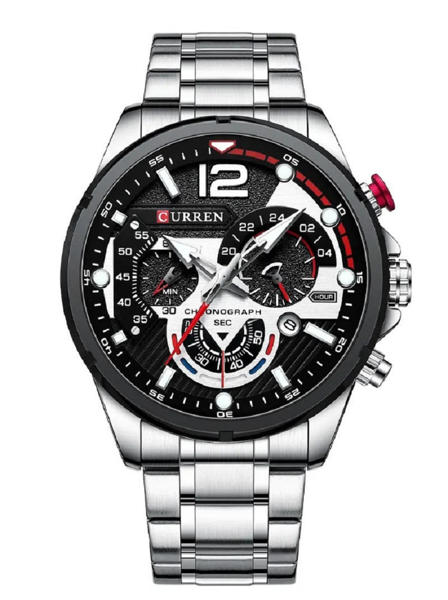 Picture of CURREN 8395 Luxury Brand Watch for Men – Silver & Black