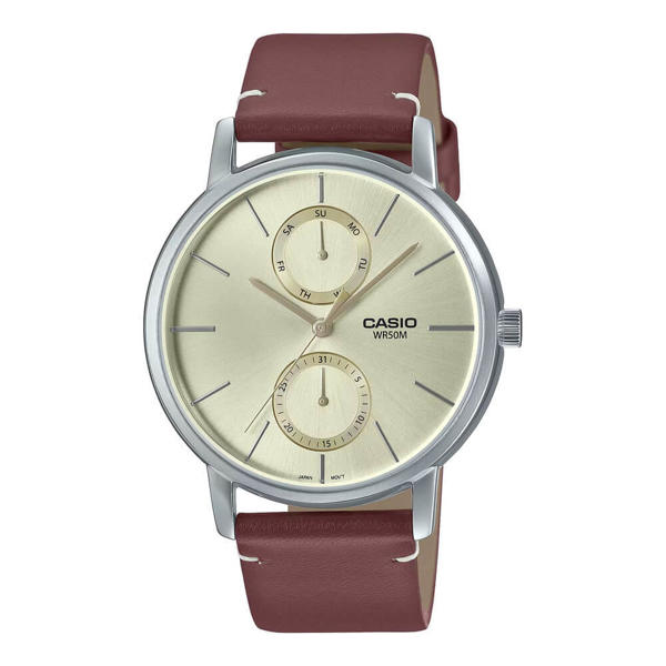 Picture of Casio Enticer Day Date Leather Belt Watch MTP-B310L-9AVDF
