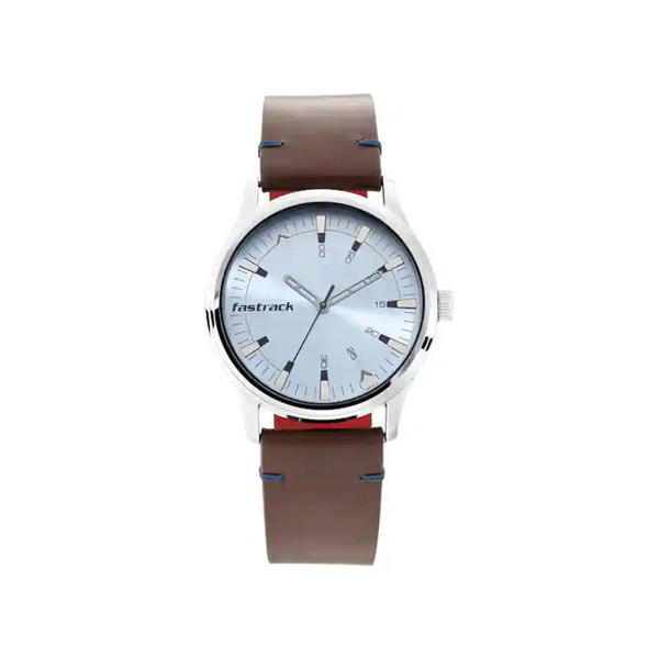 Picture of Fastrack 3236SL02 Light Blue Dial Brown Leather Strap Men’s Watch