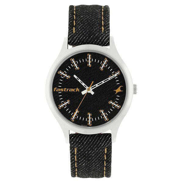 Picture of Fastrack 6180SL02 Black Dial Denim Strap Watch for Girls