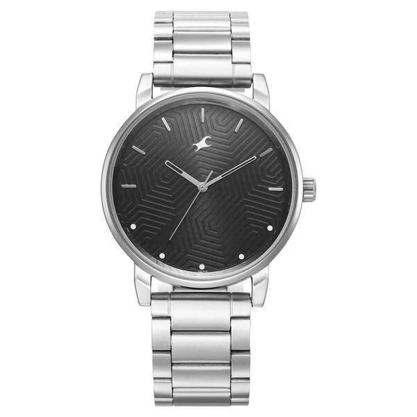 Picture of Fastrack 3278SM05 Stunners Black Dial Metal Watch for Guys