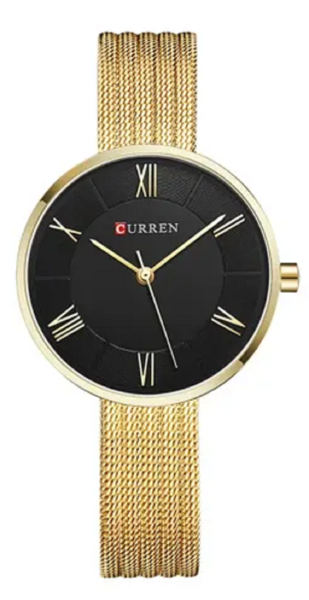 Picture of CURREN C9020SL Classic Chain Watch for Women – Gold & Black