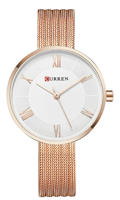 Picture of CURREN C9020SL Classic Chain Watch for Women – Rose Gold & White
