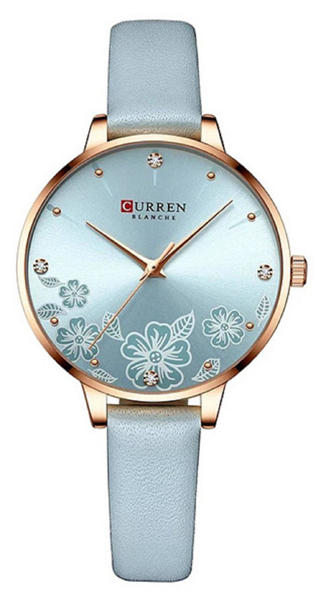 Picture of Curren 9068 Luxury Leather Strap Ladies Watch - Blue
