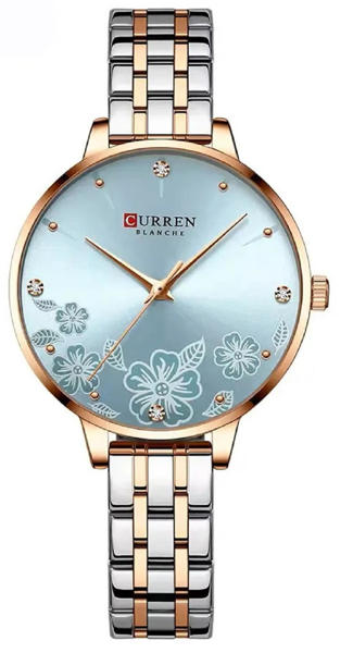 Picture of CURREN 9068 Luxury Steel Strap Quartz Ladies Watch-Toton Blue