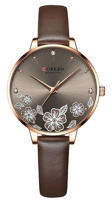 Picture of Curren 9068 Luxury Leather Strap Ladies Watch -Coffee
