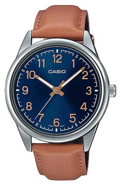 Picture of Casio MTP-V005L-2B4UDF Analog Brown Belt Blue Dial Watch for Men