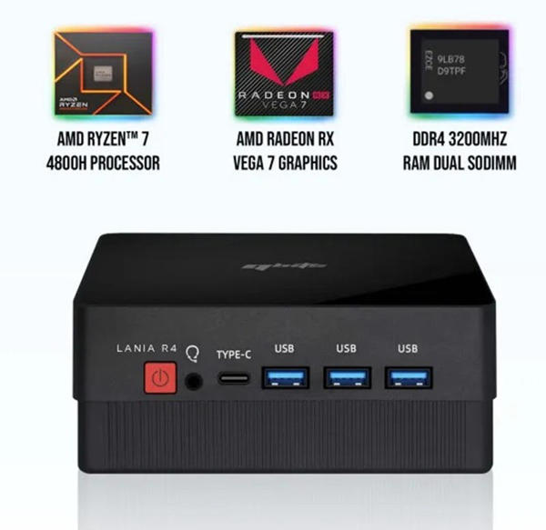Picture of Qbits Lania R4 AMD Ryzen 7 4800H 16GB DDR4 RAM 1TB M.2 Western Digital NVMe SSD Windows 11 Desktop