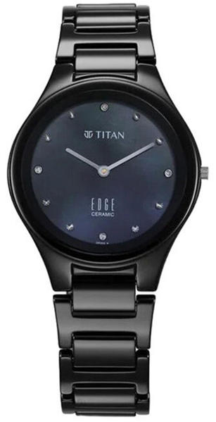 Picture of Titan Edge Ceramic Quartz in Glossy and Rich Mother of Pearl Dial Women’s Watch (NT2653NC02)