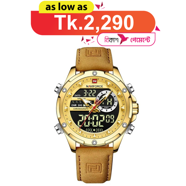 Picture of Naviforce 9208 L Quartz Men’s Watch–Golden