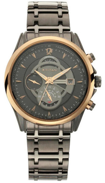 Picture of Titan Anthracite Stainless Steel Strap Watch For Men (1830KM01)