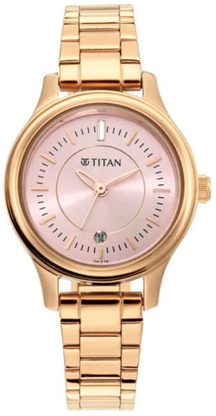 Picture of Titan Rose Gold Dial Metal Strap Watch For Women (2638WM01)