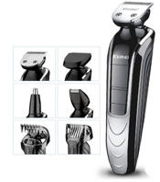 Picture of KEMEI KM-1832 5 IN 1 Washable Electric Shaver And Multi Grooming Kit for Men-Black