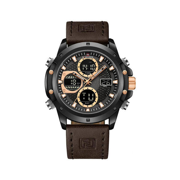 Picture of Naviforce 9225 Luxury Chronograph Leather Band Men’s Watch - Brown