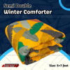 Picture of Economic Semi-Double European Cube Style Winter Comforter, 60*84 in / 5*7 ft (Mustard Art)
