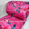 Picture of King Size Premium Cube Design Twill Cotton Fabric Winter Comforter, 7*7.5 ft / 84*90 in (Barbie Pink)