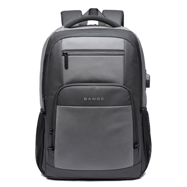 Picture of BANGE BG-1921 Bag External USB Port 15.6 Inch Laptop Backpack – Grey