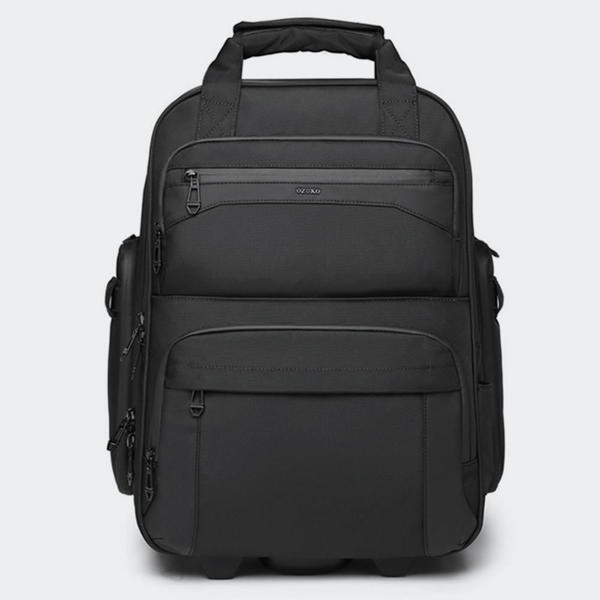Picture of Ozuko 9699 Luxury Trolley Wheeled Laptop Bag Carry On Airport Bag with Wet Pocket & Shoe Bag for Travel with Anti-Theft Lock