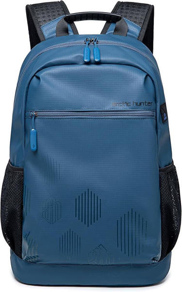 Picture of Arctic Hunter B00489 Casual Backpack Water Resistant College School Bag with Built in USB - Blue