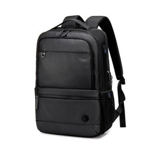 Picture of Golden Wolf GB00402 Water Resistant Laptop Business and Travel Backpack - Black