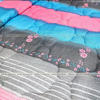 Picture of King Size Exclusive Cotton Fabric Winter Comforter with European Cube Design, 84*90 in / 7*7.5 ft (Blue Shade Art)
