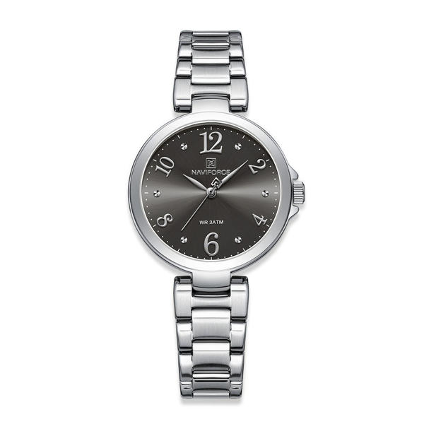 Picture of NAVIFORCE NF5031 Silver Stainless Steel Analog Watch For Women - Black & Silver