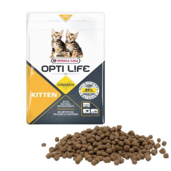 Picture of Versele-laga Opti Life Kitten Food in Chicken for Cats 1Kg