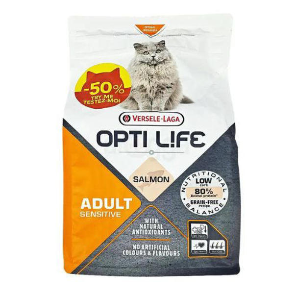Picture of Versele-Laga Opti-Life Grain Free Cat Food Sensitive Adult Salmon 1KG