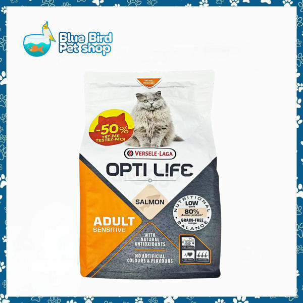 Picture of Versele-Laga Opti-Life Grain Free Super Premium Cat Food Sensitive Adult Salmon 1KG