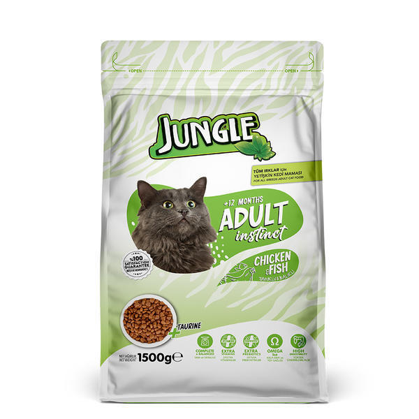 Picture of Jungle Adult Cat Food Chicken & Fish 1.5kg