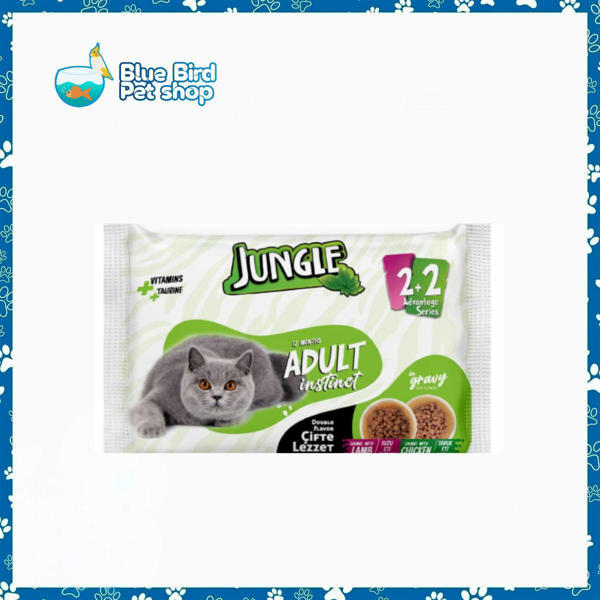 Picture of Jungle Adult Pouch 4pc Combo Chicken & Lamb 400gm