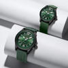 Picture of NAVIFORCE NF9256 Green Silicone Strap Unique Standard Design High Quality Quartz Watch For Couple