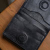 Picture of Zays Premium Leather Magnetic Card Holder - Slim and Eco-Friendly Mini Wallet for Unisex - Handmade Secure Compact and Stylish Design (ZCW109 - Black)