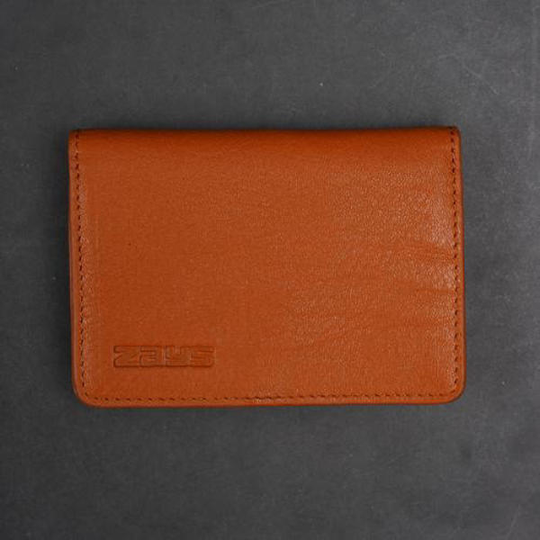 Picture of Zays Premium Leather Magnetic Card Holder - Slim and Eco-Friendly Mini Wallet for Unisex - Handmade Secure Compact and Stylish Design (ZCW110 - Brown - II)