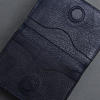 Picture of Zays Premium Leather Magnetic Card Holder - Slim and Eco-Friendly Mini Wallet for Unisex - Handmade Secure Compact and Stylish Design (ZCW111 - Navy)