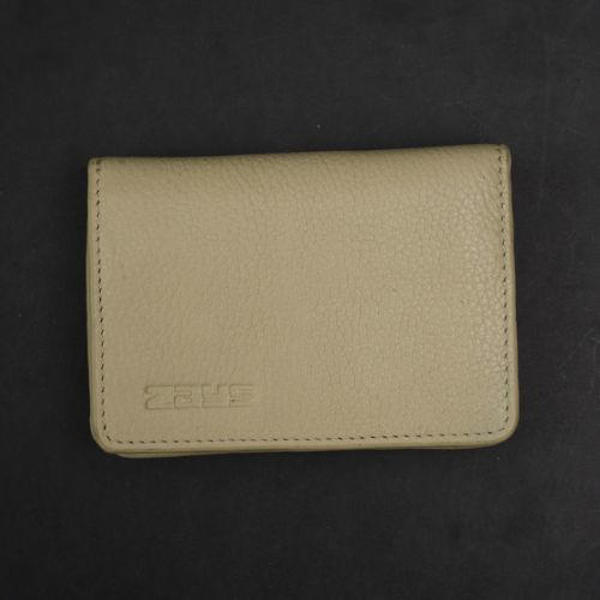 Picture of Zays Premium Leather Magnetic Card Holder - Slim and Eco-Friendly Mini Wallet for Unisex - Handmade Secure Compact and Stylish Design (ZCW114-Light Cream)