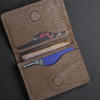 Picture of Zays Premium Leather Magnetic Card Holder - Slim and Eco-Friendly Mini Wallet for Unisex - Handmade Secure Compact and Stylish Design (ZCW117-Dark Cream)